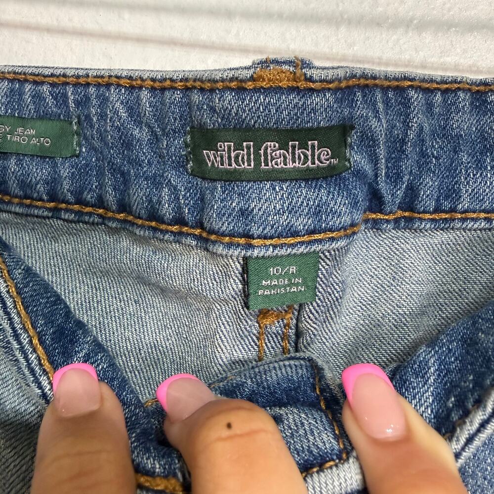 Wild Fable Light Wash High Rise Baggy Jeans Sz 10R - Picture 6 of 10